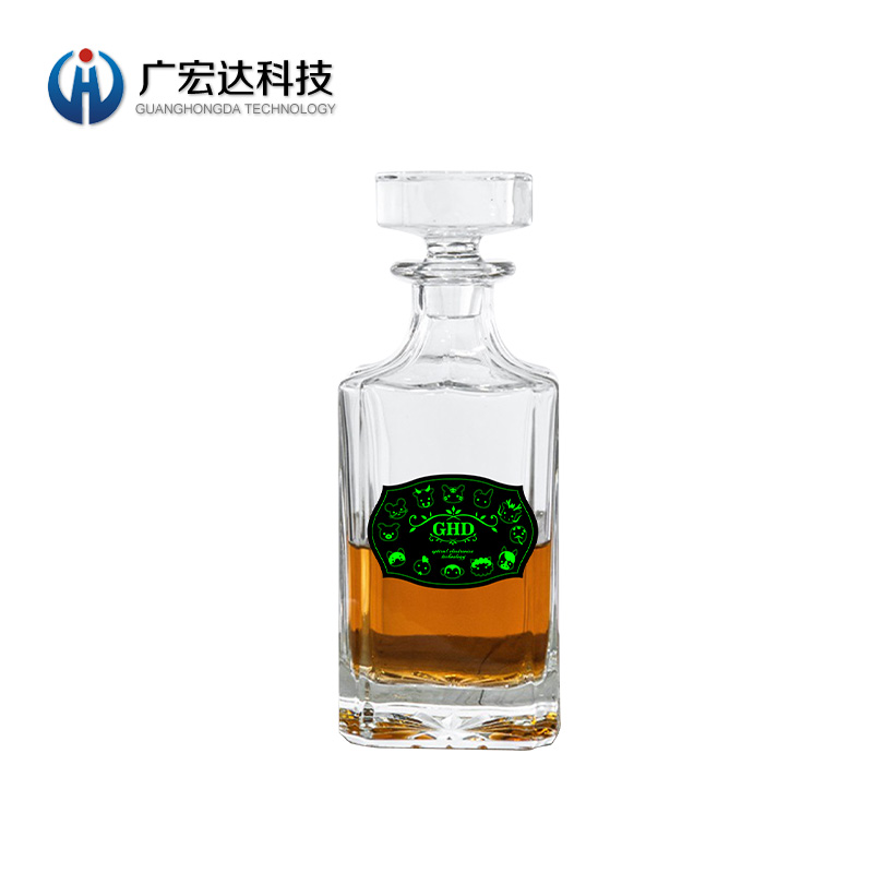 定制PET贴纸粘性PET标签发光酒标